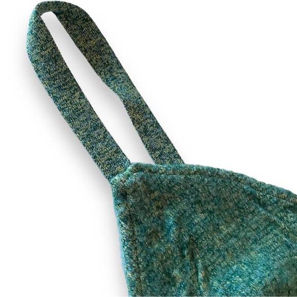 NWT Zara Marl Knit V-Neckline Corset Crop Top  In Color Green Size Medium - Picture 9 of 9